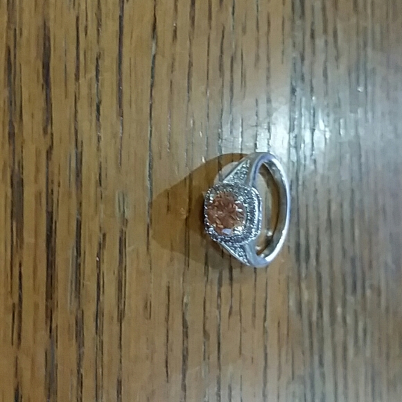 Orange and Clear zirconium ring - Picture 2 of 4